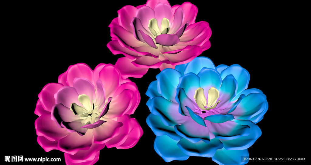 玫瑰花 C4D 浪漫 惊艳花