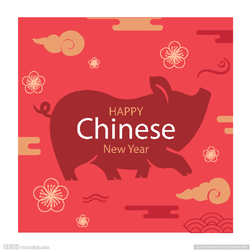 2019猪年新春元素