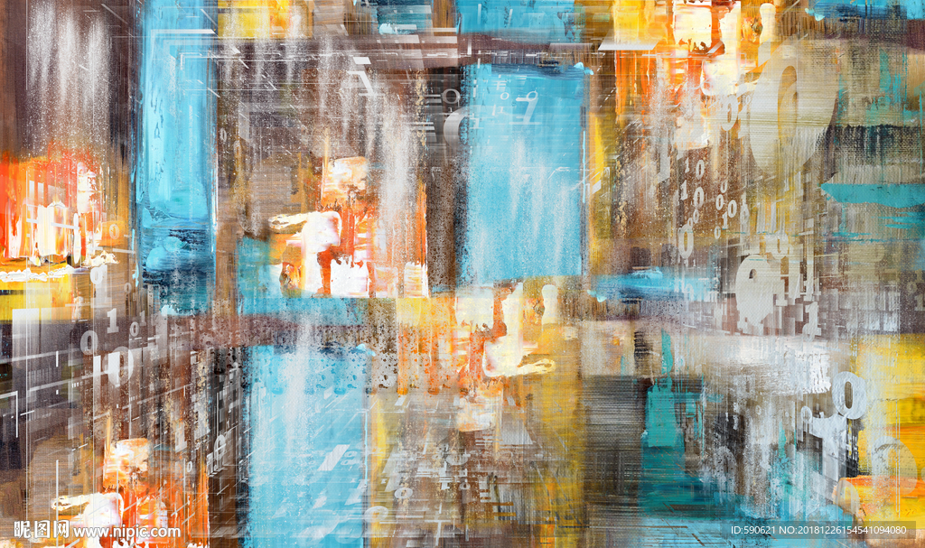 抽象油画