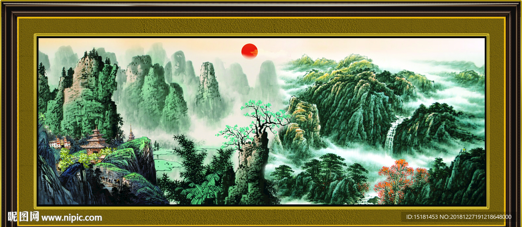 办公室国画 山水国画 山水画