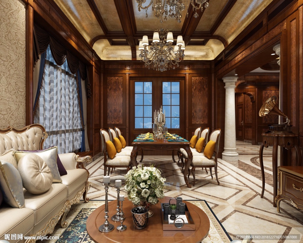 美式装饰效果图