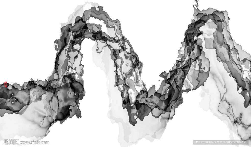 新中式水墨山水画