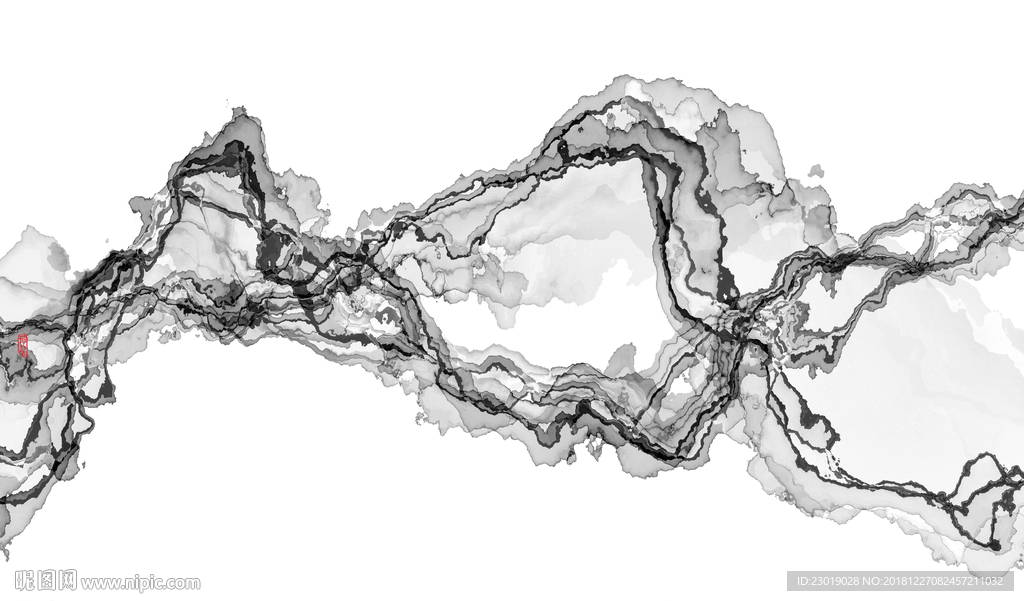 新中式水墨山水画