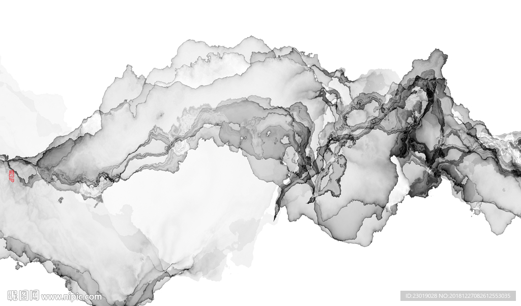 新中式水墨山水画