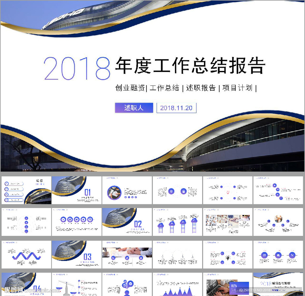 公司企业年度工作总结PPT活动