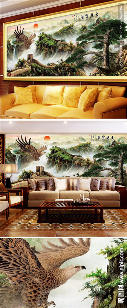 中式装饰画背景