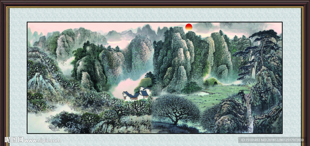 办公室国画 山水国画 山水画