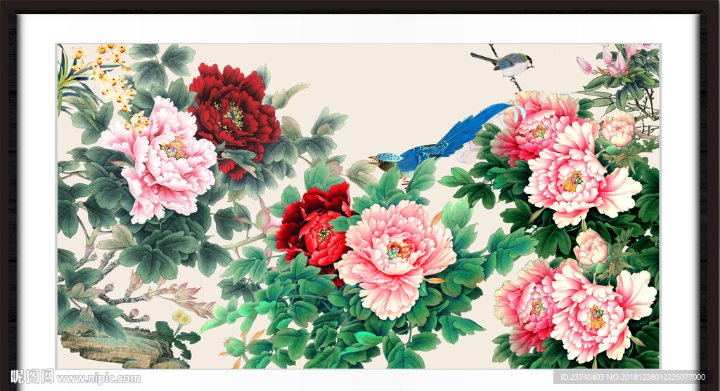 牡丹花 国画牡丹