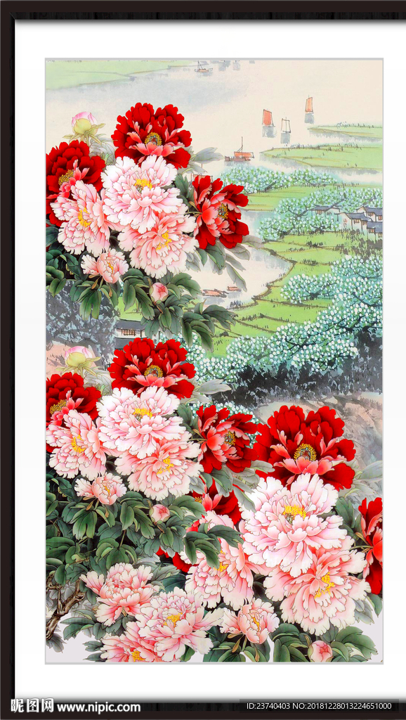 牡丹花 国画牡丹