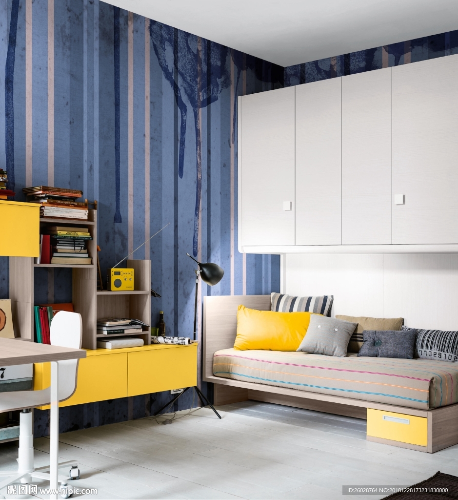 极致北欧风格 现代艺术墙纸空间