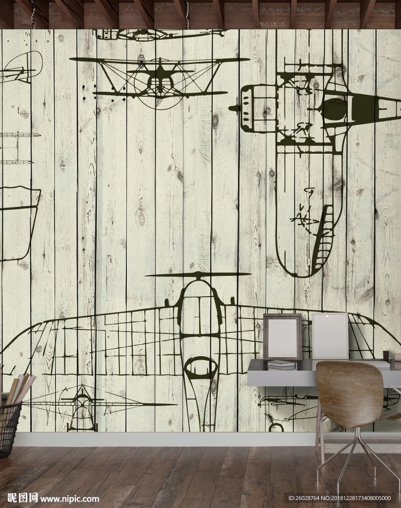 极致北欧风格 现代艺术墙纸空间