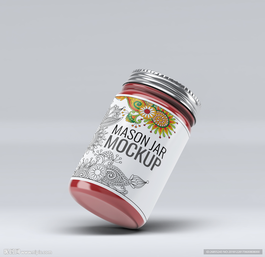 调料酱果酱玻璃瓶装包装样机