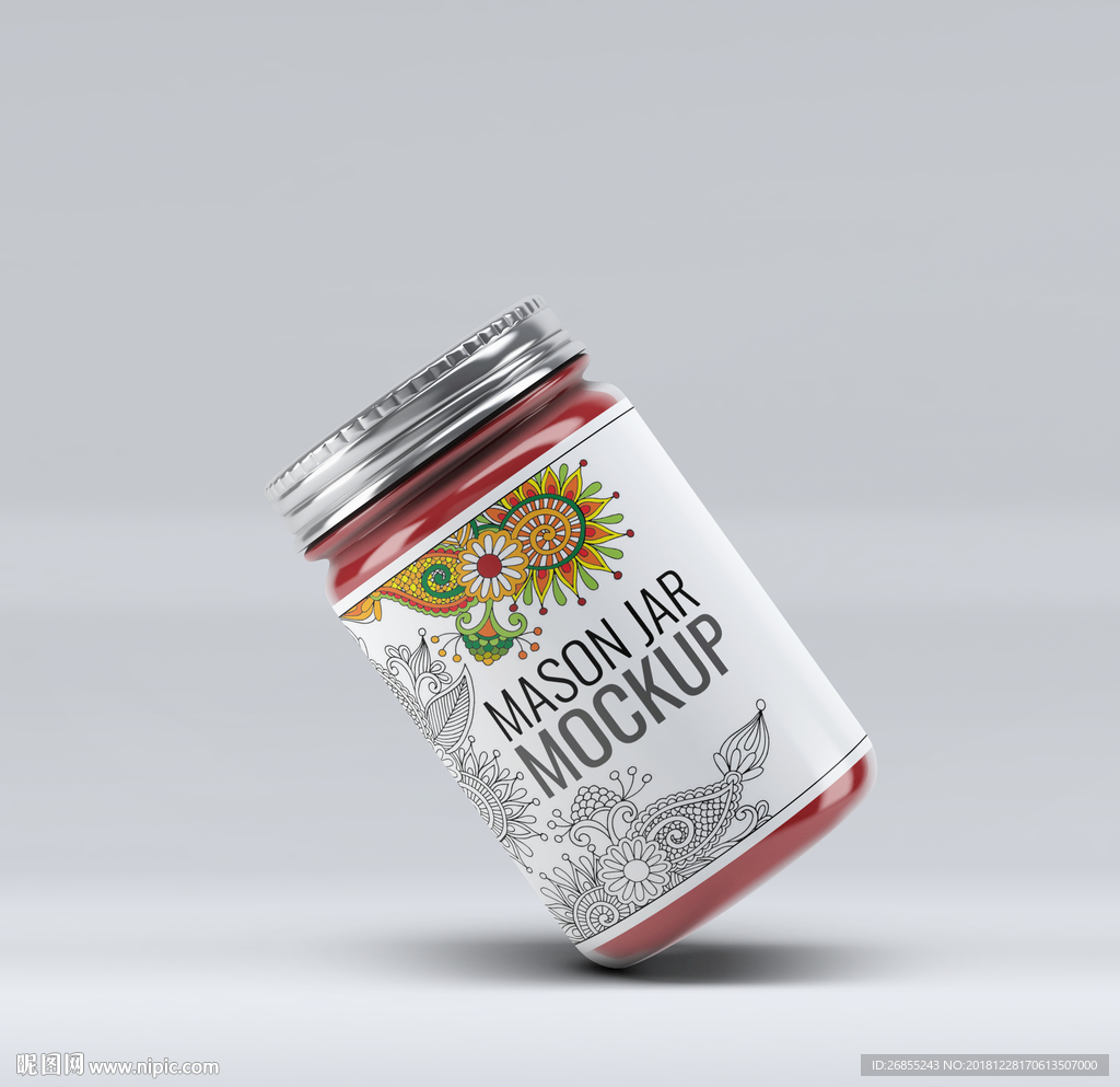 调料酱果酱玻璃瓶装包装样机