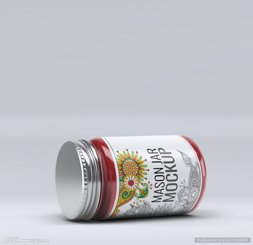 调料酱玻璃瓶装包装样机