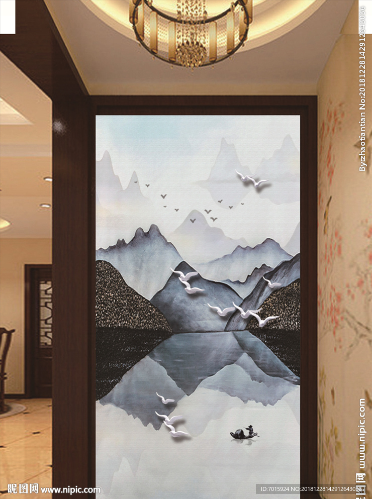 玄关背景墙 过道背景墙 壁画