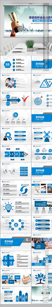 奖杯荣誉颁奖信誉质量仪式PPT