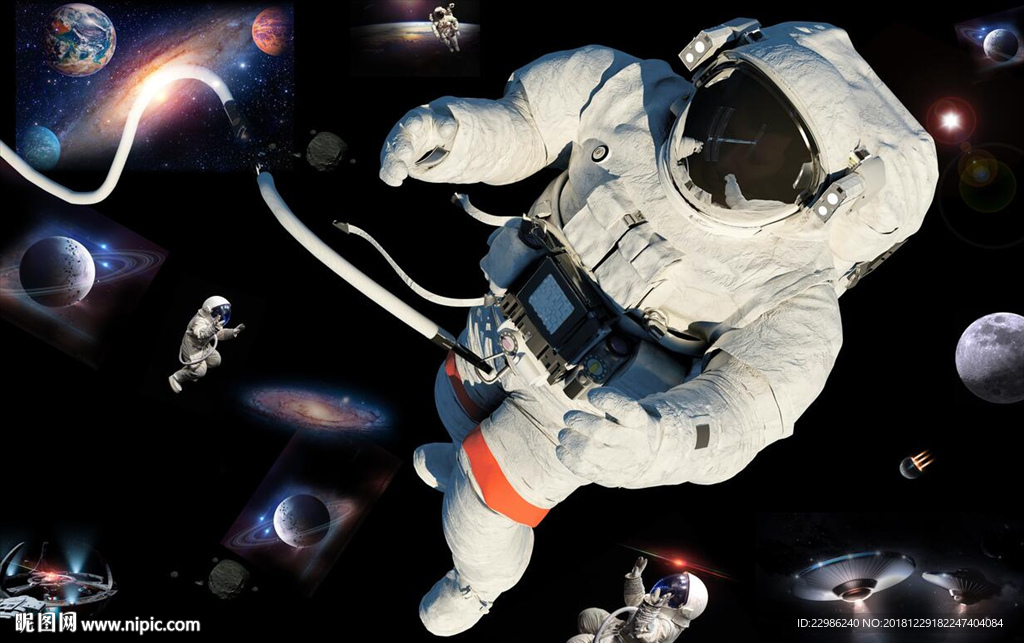 星球与宇宙外太空吊顶背景墙壁画