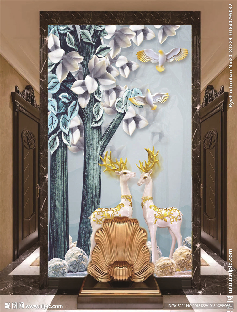 背景墙 过道背景墙 壁画 装饰