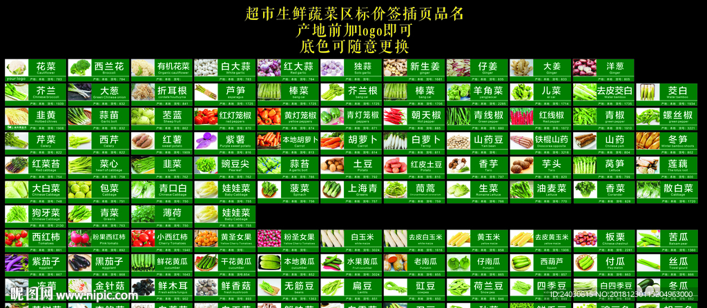 生鲜标价牌品名大全