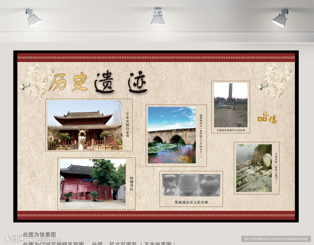 历史遗迹展板