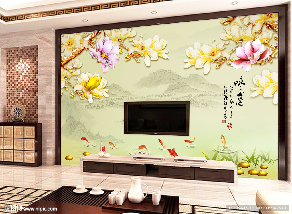 装饰画 壁画 电视墙 浮雕