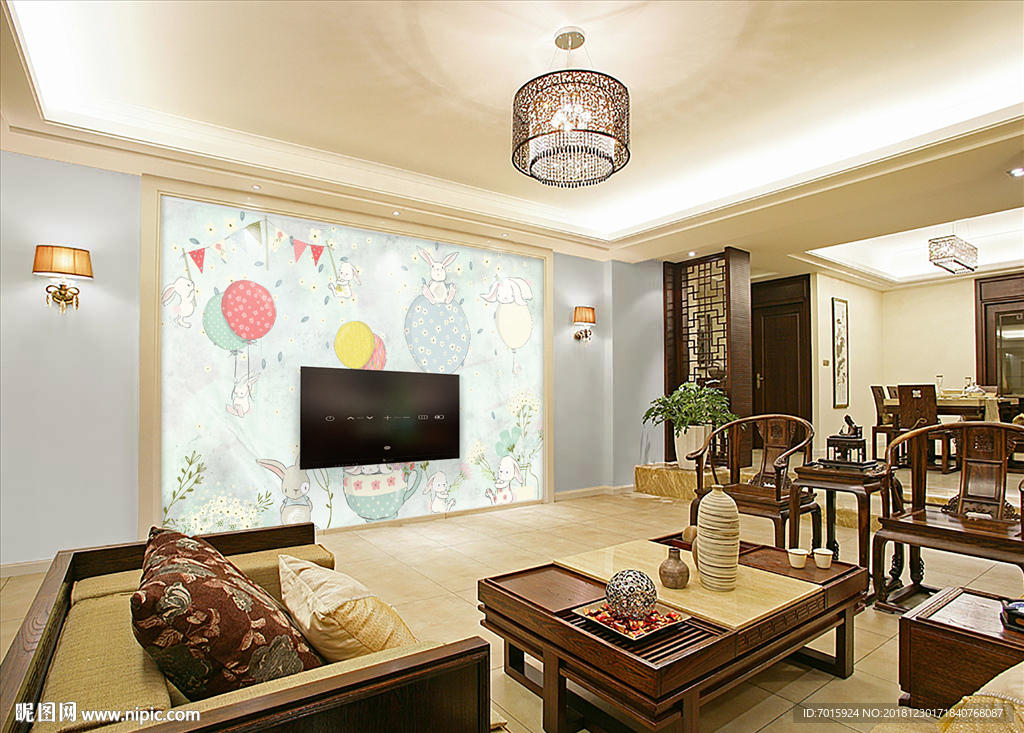 背景墙 壁画 儿童装饰 儿童房