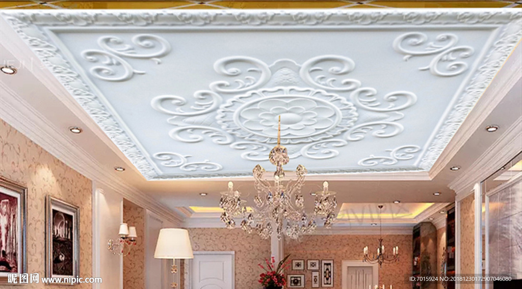 集成吊顶 抛晶砖拼图 天花组合