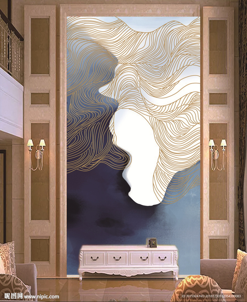 竖版电视背景墙背景墙效果