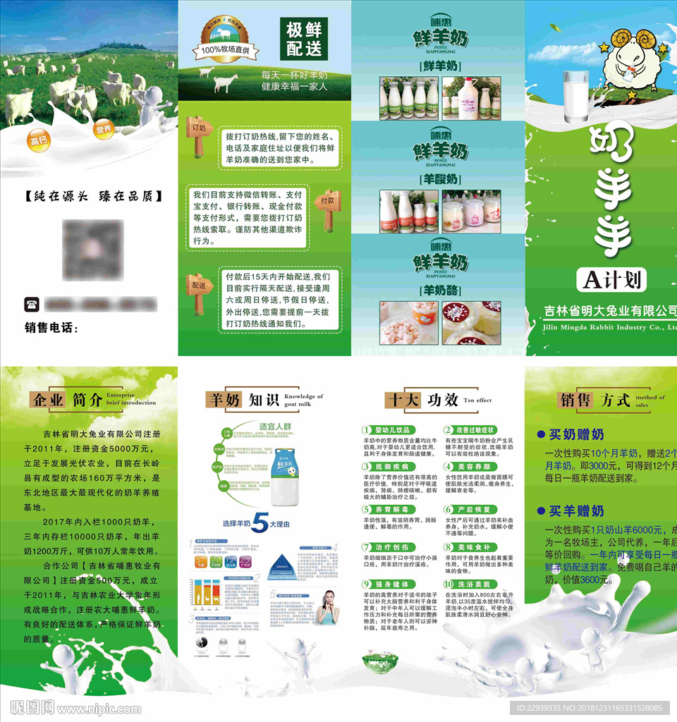 鲜羊奶折页