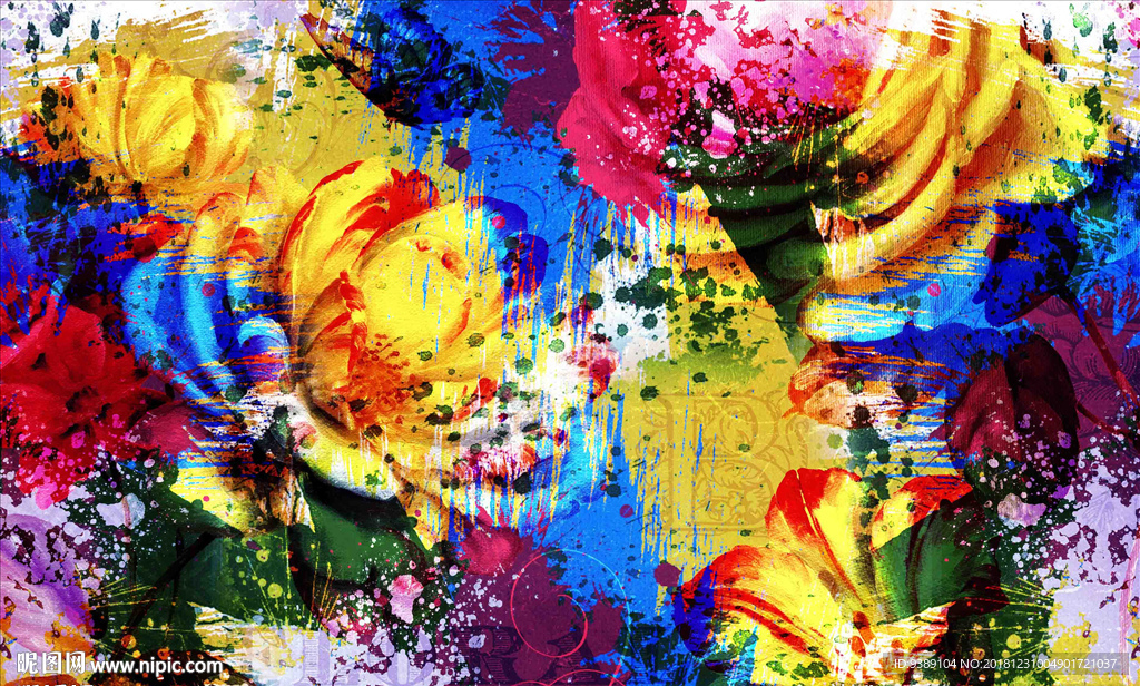 花卉油画