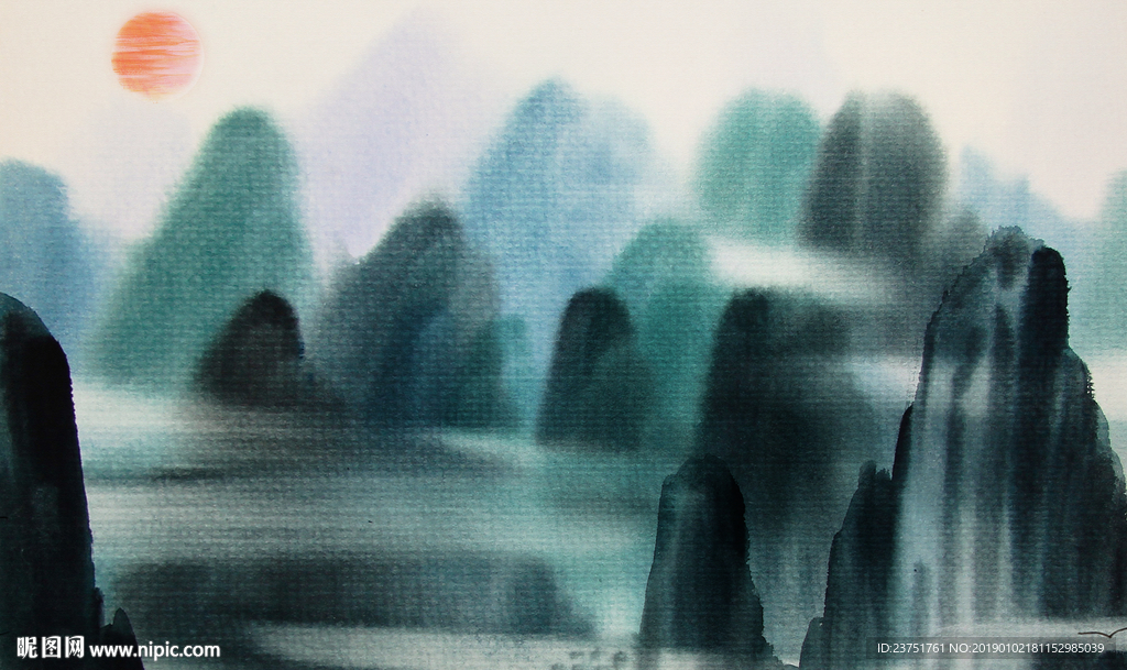 水墨山水画