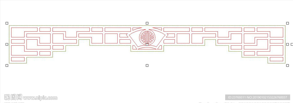 镂空花格通花挂落线雕单线雕刻