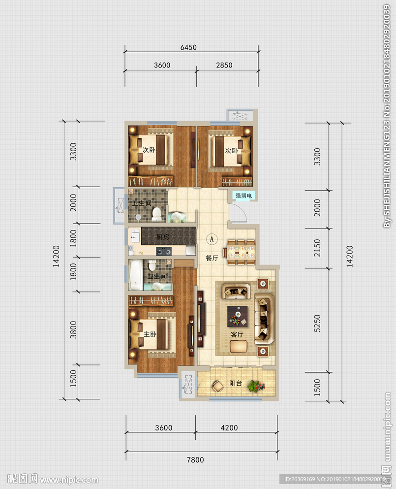 家装户型图 户型模版 楼房平面