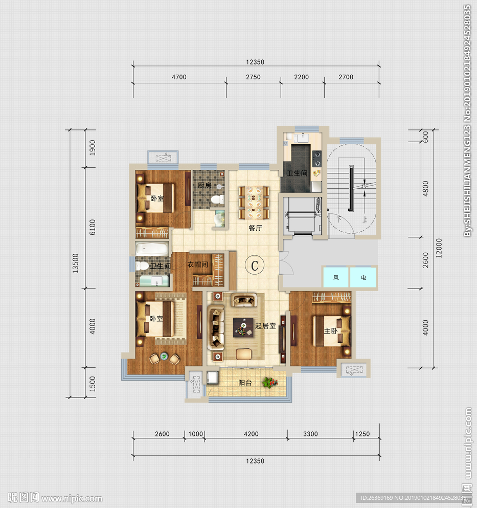 家装户型图 户型模版 楼房平面