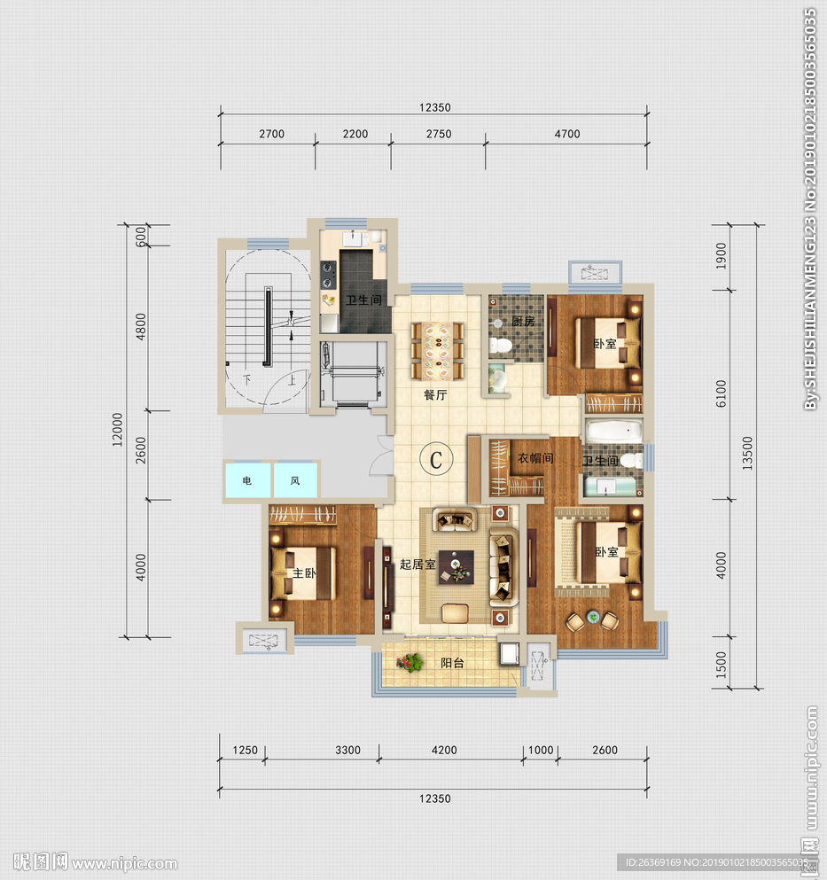 家装户型图 户型模版 楼房平面