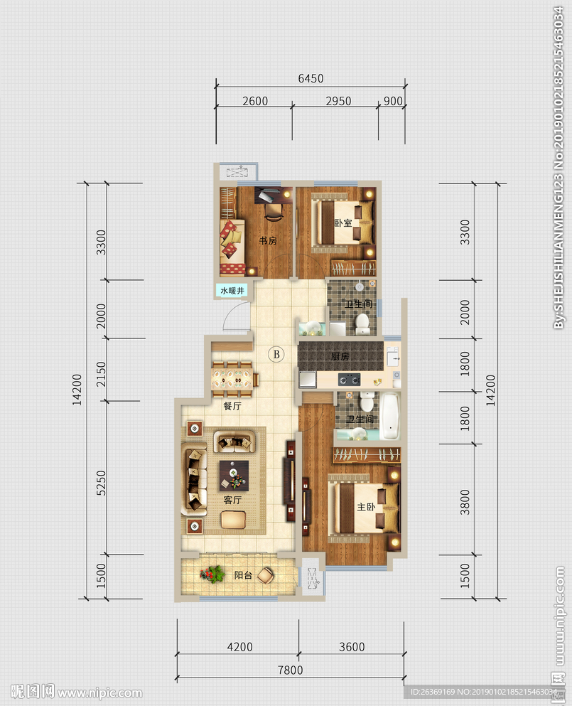 家装户型图 户型模版 楼房平面