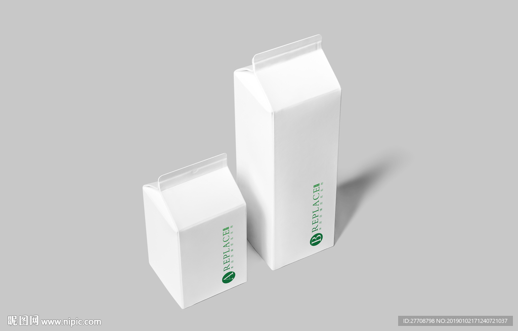 纸盒牛奶包装样机图片