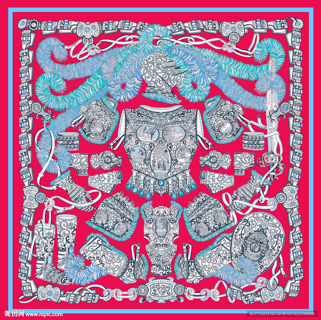 爱马仕 方巾