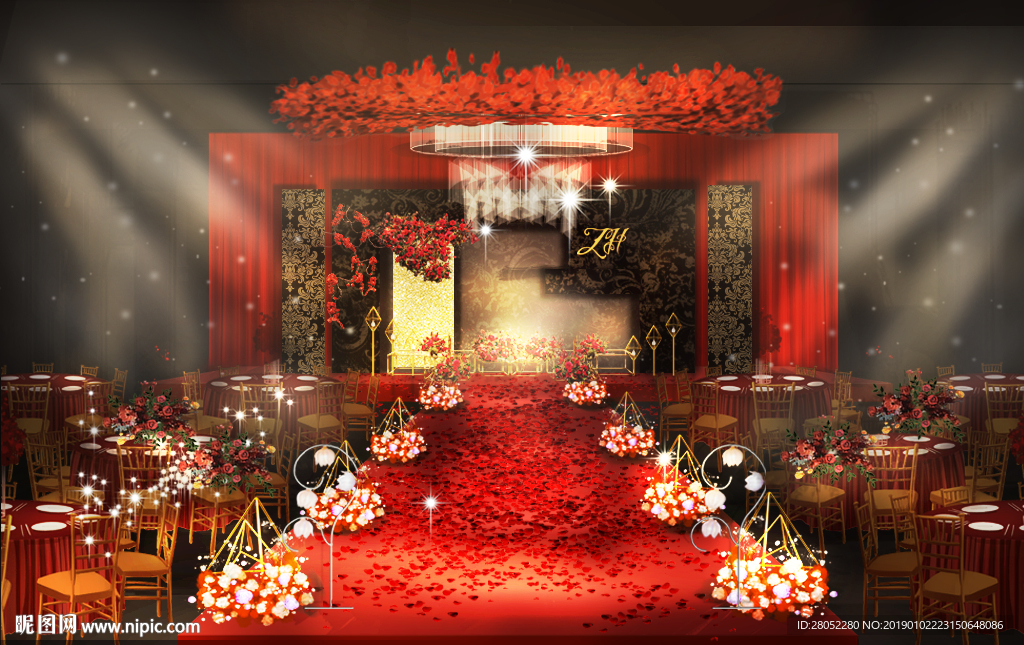 黑金色婚礼背景