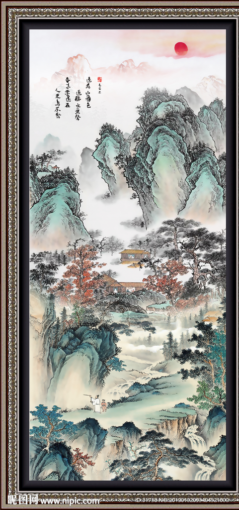 竖幅山水画