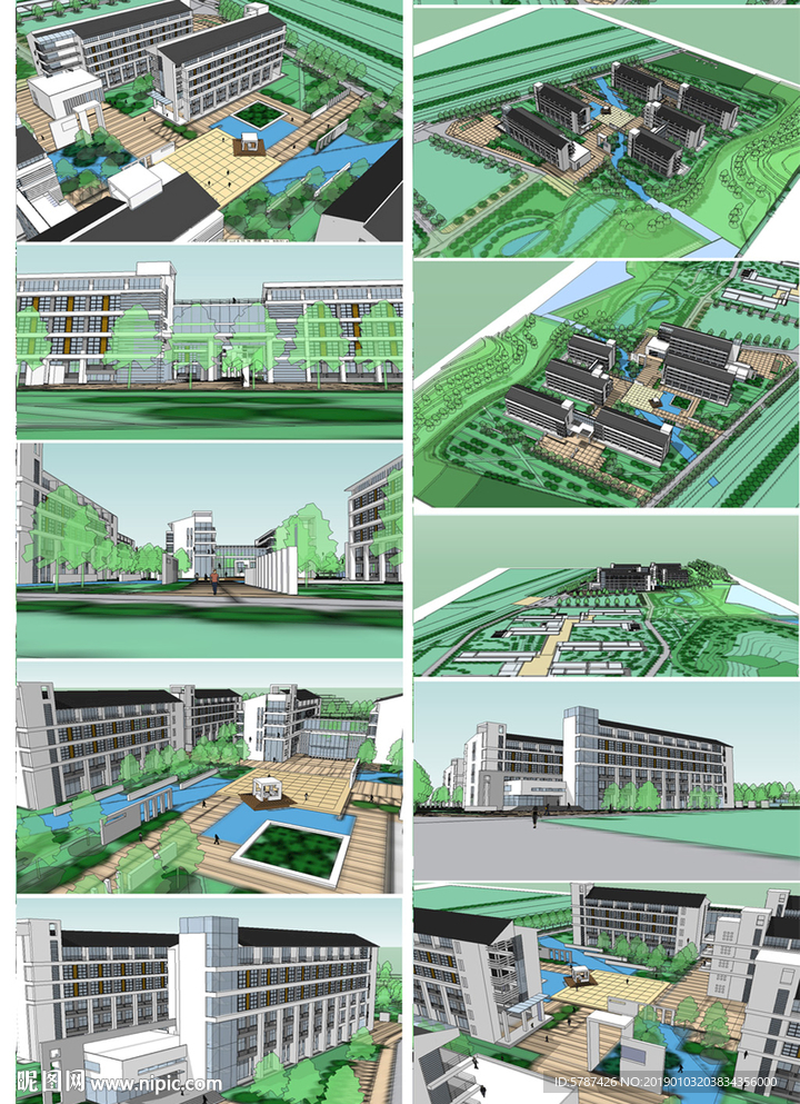 学校建筑模型