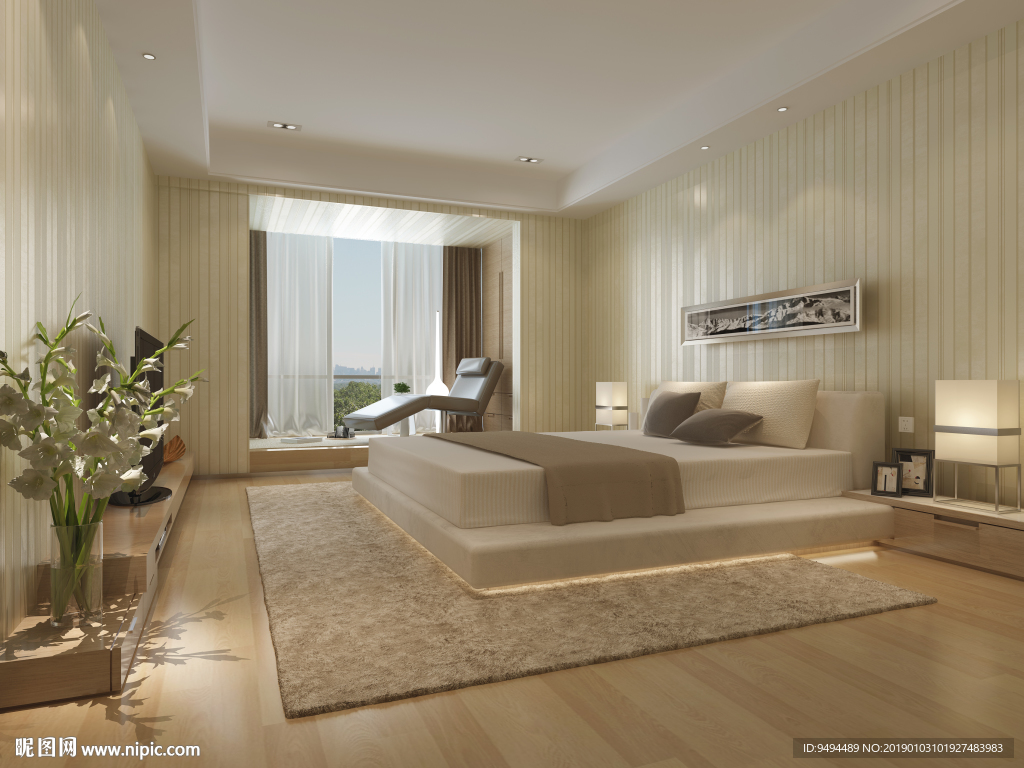 室内装修壁纸贴纸夏威夷风格效果