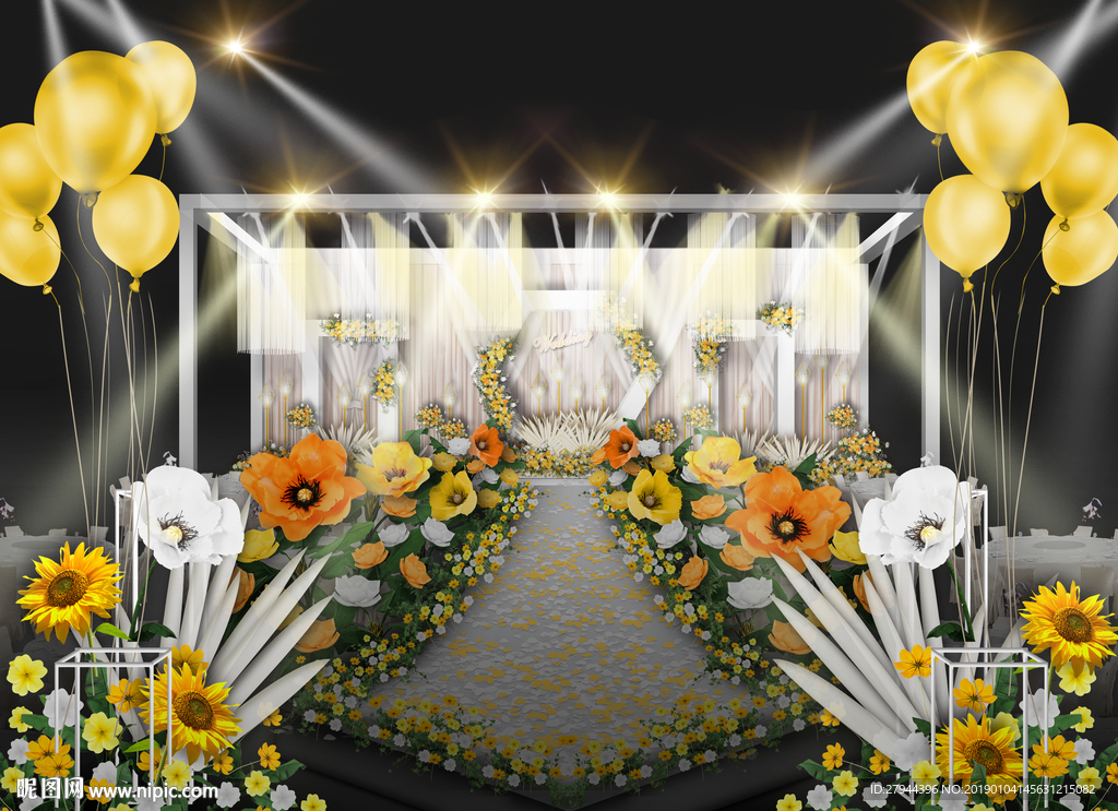 花海主题婚礼仪式区