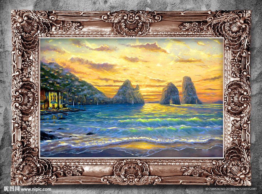 欧式高清风景油画