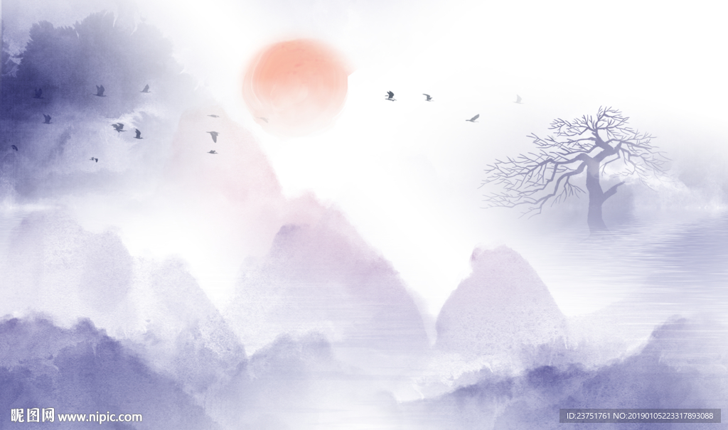 山水背景墙