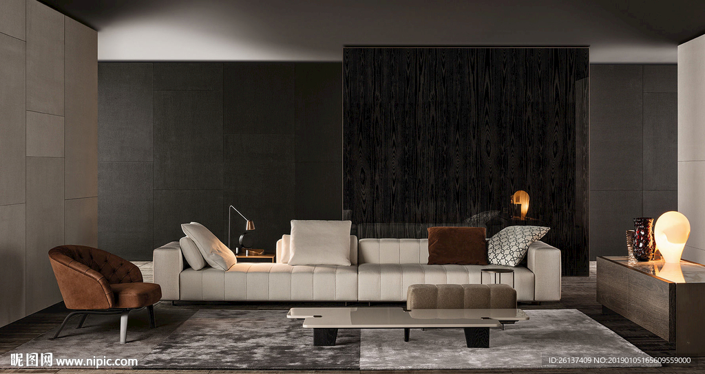 现代客厅沙发组合