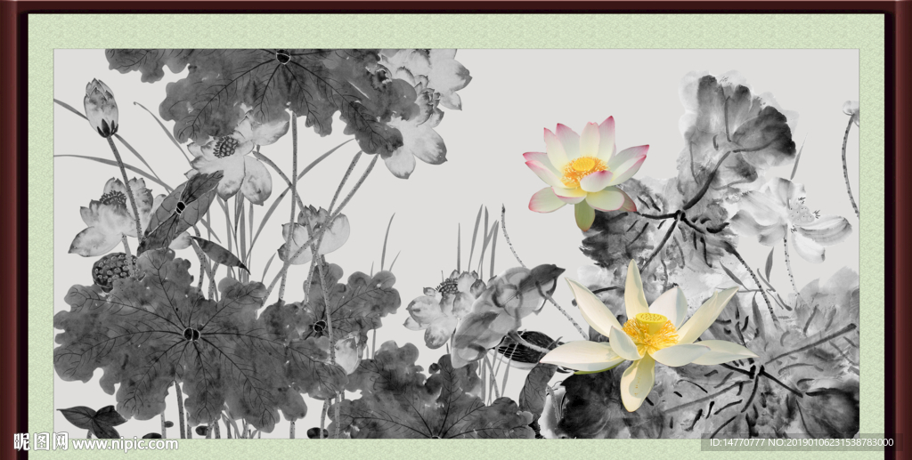 国画荷花