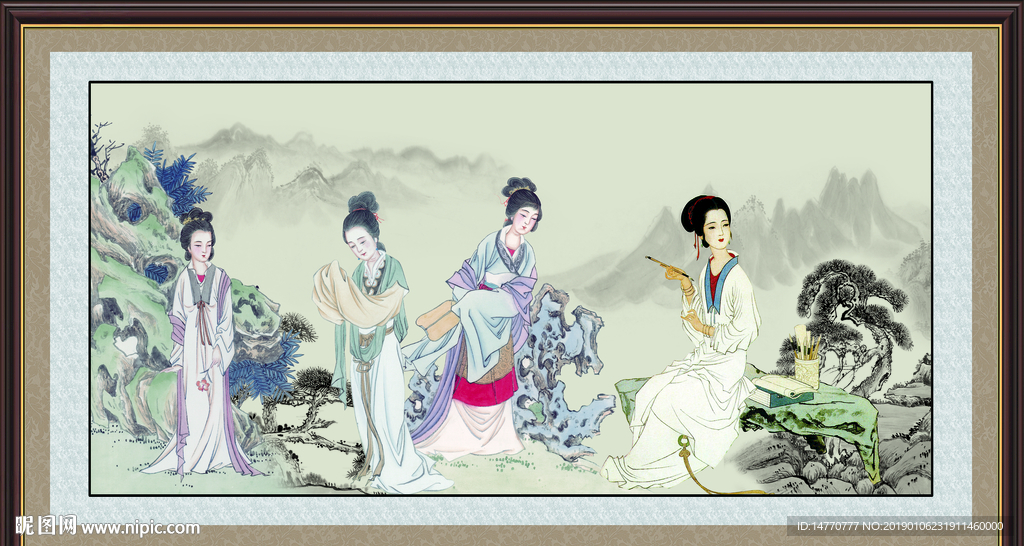 工笔仕女图