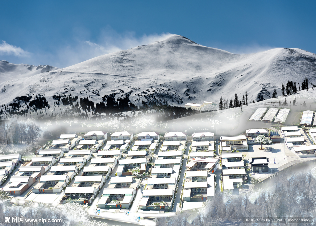 乡村雪乡效果图