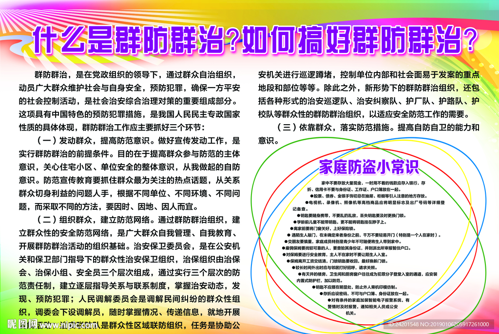 群防群治社区宣传栏